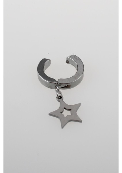 Deliksiz Sıkıştırmalı Çelik Yıldız Figürlü Erkek Küpe fiyatları