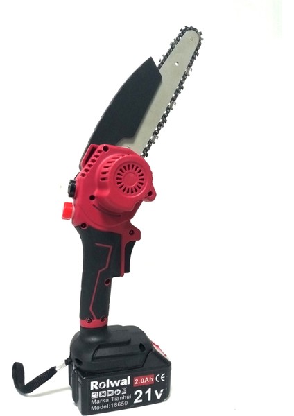 Profesyonel 21V 2.0AH Şarjlı Dal Budama Testeresi 20 cm