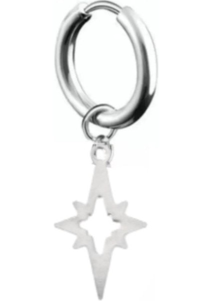 Kuzey Yıldızı Sallantılı İnce Halka Küpe