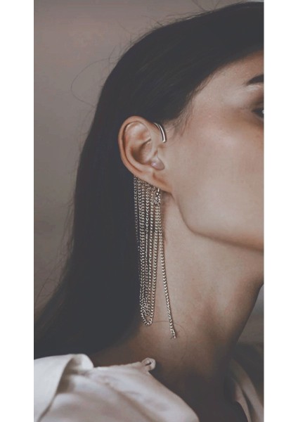 Ear Cuff Küpe - Geçmeli Kulak Aksesuarı