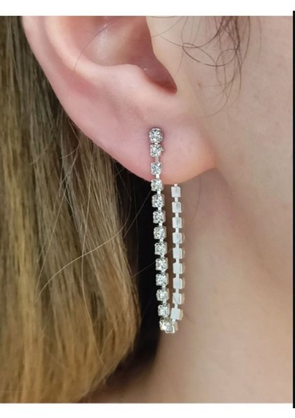 Taşlı Kadın Küpe, Abiye Küpe, Uzun Küpe