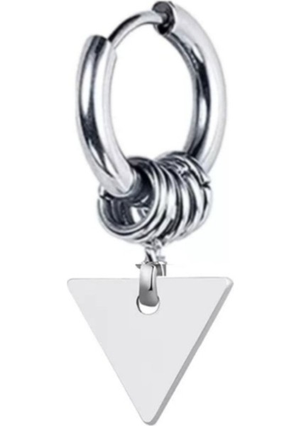 Çelik Üçgen Sallantılı Halka Küpe