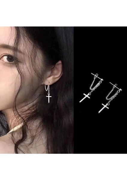 Haç Figürlü 2 Adet Küpe