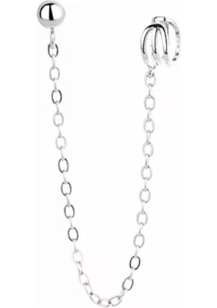 Üstten Deliksiz Zincirli Küpe modelleri