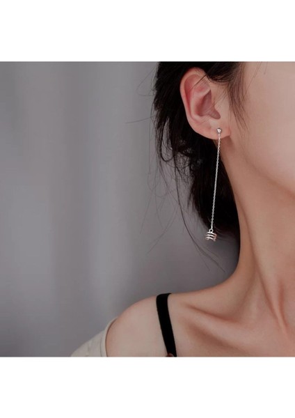 Üstten Deliksiz Zincirli Küpe indirimleri