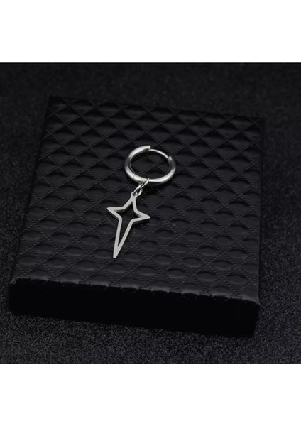 3'lü Set Punk Kuzey Yıldızı Sallantılı Çelik Küpe Seti indirimleri