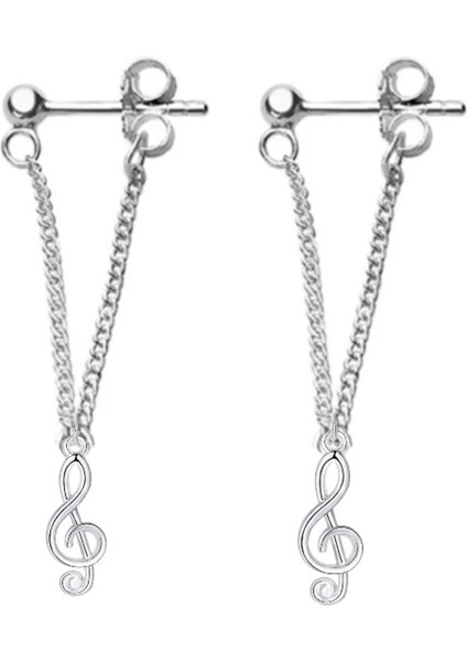 Sol Anahtarı Sallantılı Zincirli Çelik Top Küpe 2 Adet fiyatları