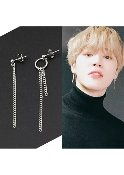 Kpop Bts Punk Küpe Paslanmaz Çelik 2 Adet