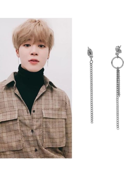 Kpop Bts Punk Küpe Paslanmaz Çelik 2 Adet modelleri