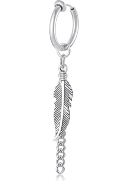 Kpop Jungok Deliksiz Sıkıştırma Sallantılı Kartal Tüyü Küpe