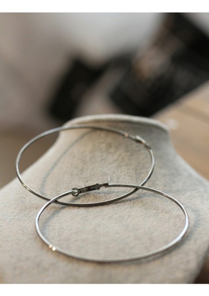 Büyük Boy Gümüş Renk Halka Küpe fiyatları