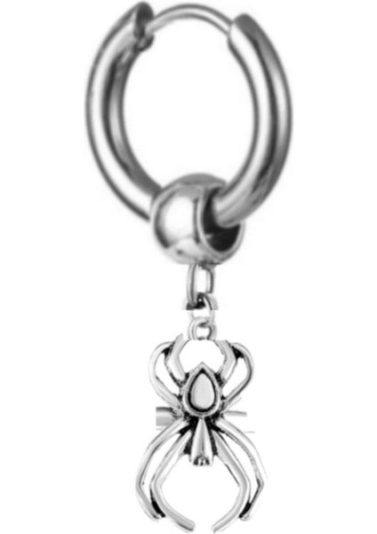 Örümcek Sallantılı Çelik Küpe