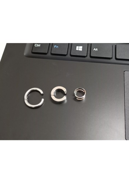 3'lü Set Deliksiz Sıkıştırma Çelik Küpe Seti