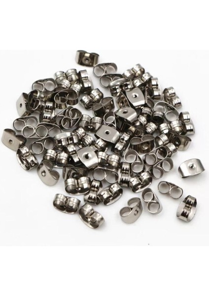 30 Adet Metal Kelebek Küpe Pistonu Küpe Tıpası Küpe Arkalığı Küpe Stoperi