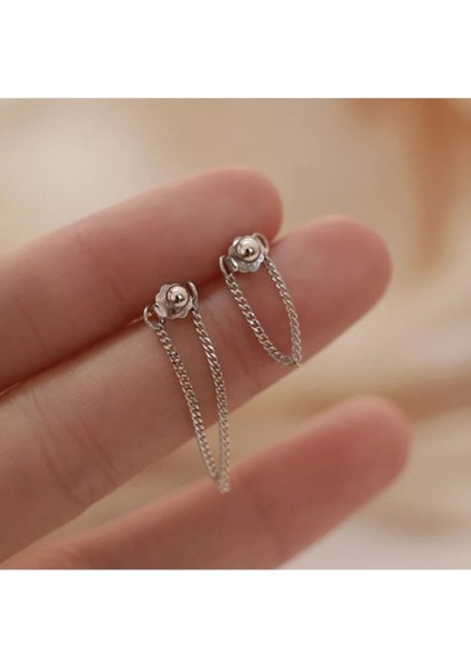 2'li Zincirli Top Küpe modelleri