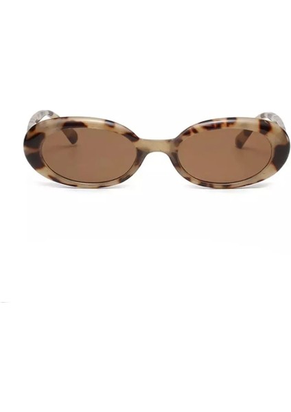 Vintage Tiery Ver2 Ince Kenarlı Oval Leopar Güneş Gözlüğü Coolandbetter indirimleri