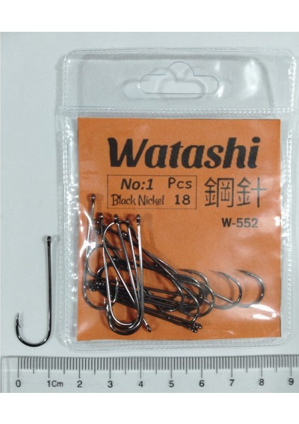 W-552 Black Nickel Japon Iğne No : 1 ( 18 Pcs )