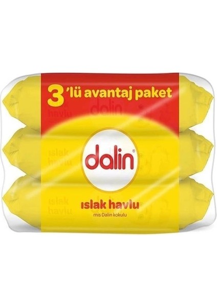 Klasik Islak Havlu Mendil 3'lü 168 Yaprak
