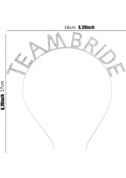 Gümüş Kaplama Kristal Taşlı Team Bride Taç 16 x 17 cm fiyatları