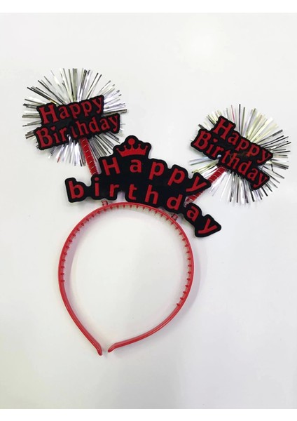 Happy Birthday Neon Renk Doğum Günü Tacı 12 Adet modelleri