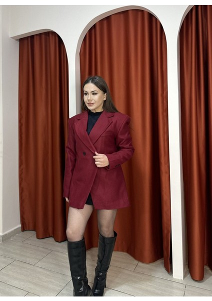Bordo Blazer Ceket S