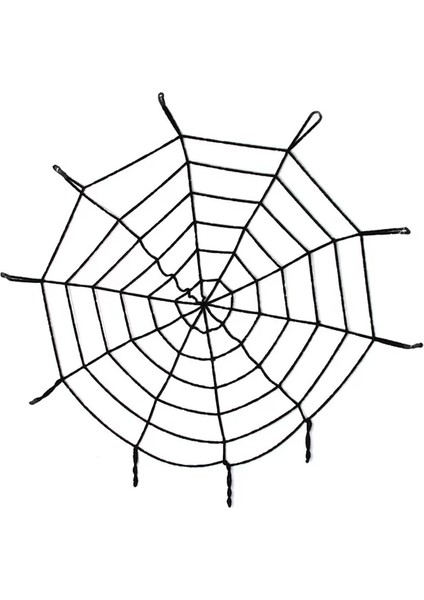 Halloween Cadılar Bayramı Örümcek Ağ Dekor Siyah 1.5 Metre