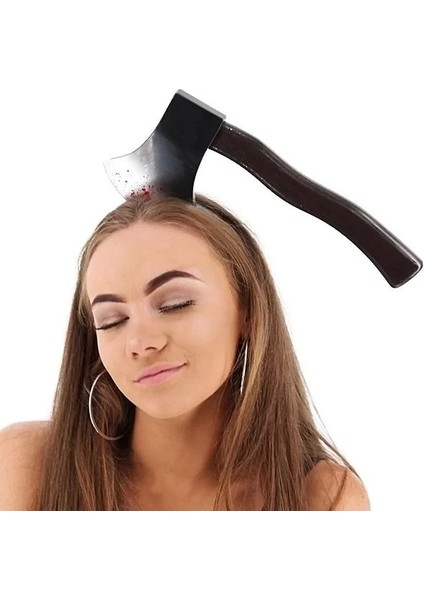 Kafaya Saplanmış Halloween Kanlı Balta Şaka Tacı modelleri