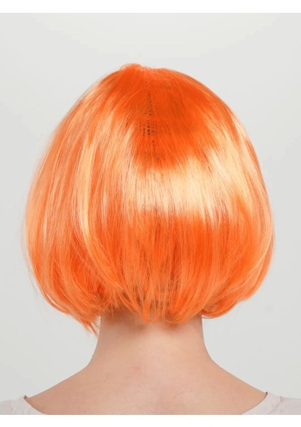 Turuncu Renk Parti Peruğu Küt Saç fiyatları