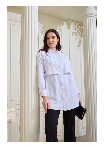 Marwa By Moodbasic Serpme Taşlı Nervürlü Gömlek