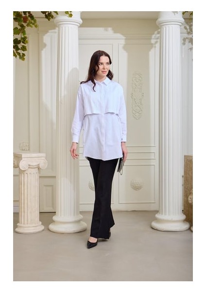 Marwa By Moodbasic Serpme Taşlı Nervürlü Gömlek fırsatları