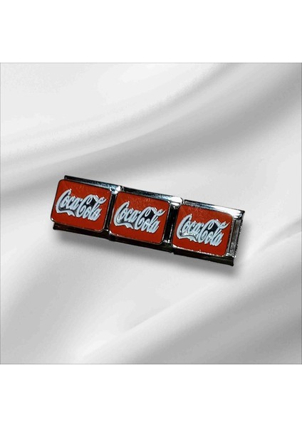 Retro İtalyan Nominal Coca Cola Çelik Charm