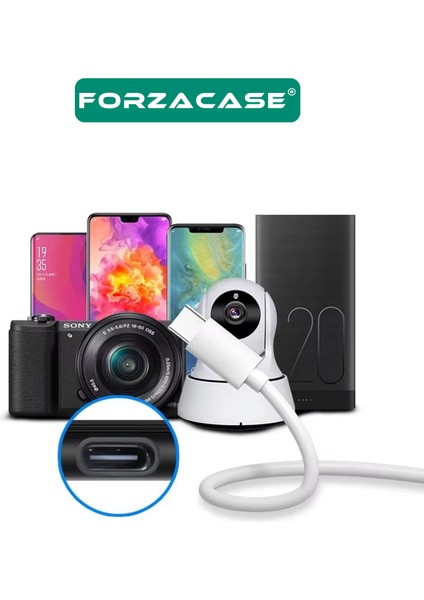 3A Type-C USB Şarj ve Data Kablosu 3 Metre Beyaz - FC971
