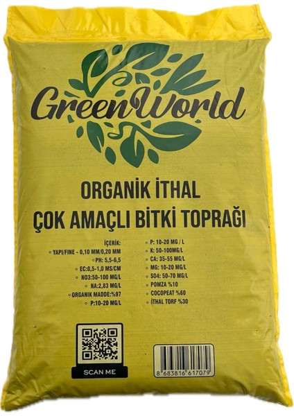 Green World 20 Litre Ithal Çok Amaçlı Bitki Toprağı Torf Cocopeat Pro Mix - Kokopit Özel Karışım Saksı Harcı fiyatları