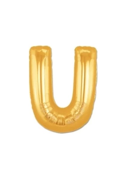 U Harf Folyo Balon Altın Renk 40 Inç