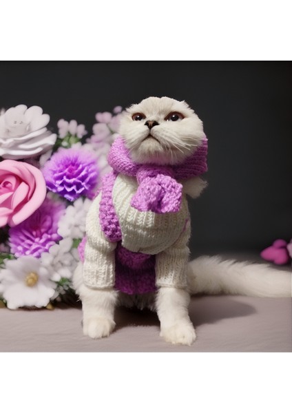 Kedi Köpek için Yün Maşa Kostümü
