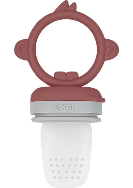 Silikon Püre Meyve Sebze Emziği Velvet Rose / Powder Grey