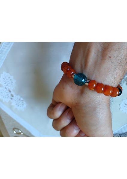 Büyük Kehribar Boncuklu Erkek Bileklik Farklı Tasarım. fiyatları