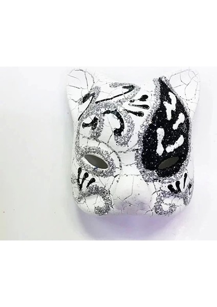 Siyah Renk Işlemeli Seramik Malzemeden Imal Venedik Kedi Model Magnet