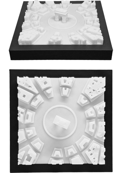 Fransa Paris Arc De Triomphe Zafer Takı Minyatür Duvar ve Masa Dekorasyonu Üç Boyutlu Mini Tablo