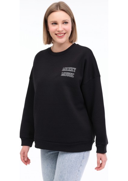 Wl June 16GFL547 3pr Siyah Kadın Sweatshirt