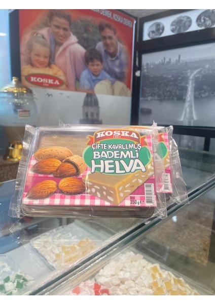 Çiftte Kavrulmuş Bademli Helva 350 gr 2 Adet