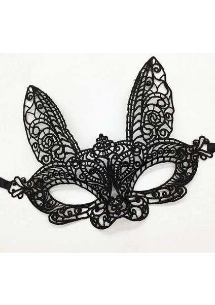 Siyah Renk Dantel Kesim Dantel Işlemeli Balo Parti Maskesi 7 No fiyatları