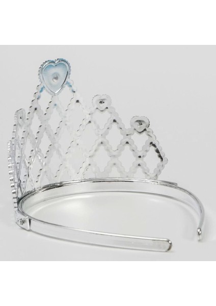 Mavi Kalpli Gümüş Renk Kraliçe Tacı Prenses Tacı modelleri