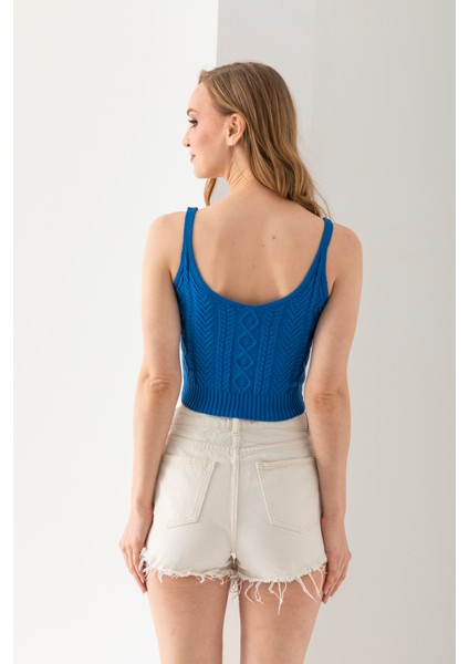 Saç Örgüsü Askılı V Yaka Crop Top, Body, Şık Rahat V Yaka Fitilli Kolsuz T-Shirt Krop, Askılı Krop. indirimleri