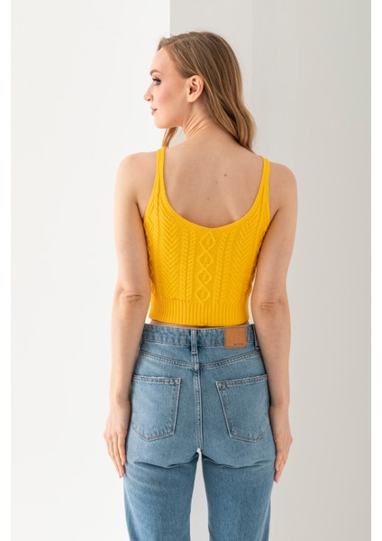 Saç Örgüsü Askılı V Yaka Crop Top, Body, Şık Rahat V Yaka Fitilli Kolsuz T-Shirt Krop, Askılı Krop. indirimleri