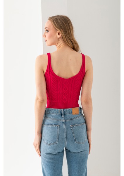 Saç Örgüsü Askılı V Yaka Crop Top, Body, Şık Rahat V Yaka Fitilli Kolsuz T-Shirt Krop, Askılı Krop. indirimleri