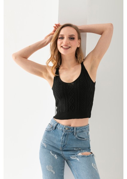 Saç Örgüsü Askılı V Yaka Crop Top, Body, Şık Rahat V Yaka Fitilli Kolsuz T-Shirt Krop, Askılı Krop. fırsatları