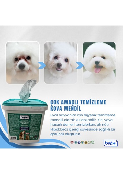 Evcil Evcil Hayvan Temizleme Mendili 300 Adet