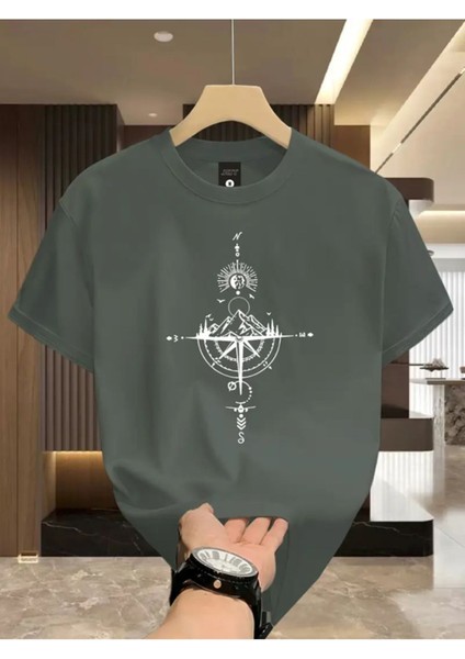 Pusula Baskılı Özel Tasarım Unisex Tshirt