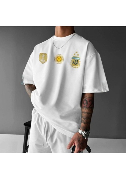 Arjantin Milli Takım Tasarım Baskılı Özel Unisex Tshirt